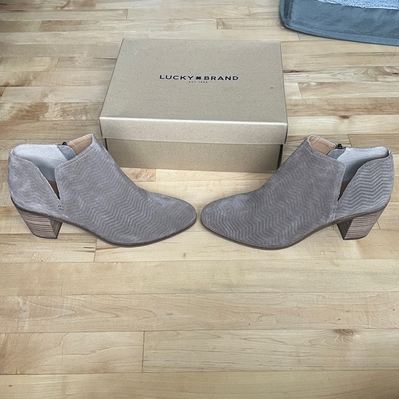 Lucky Brand Suede Ankle Booties - Picture 9 of 14